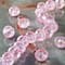 12 Pack: Pink Faceted Large Hole Glass Rondelle Beads by Bead Landing™